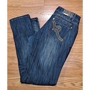Rocawear Womens Jeans  Denim Rhinestones Bling Sz 13  Y2K